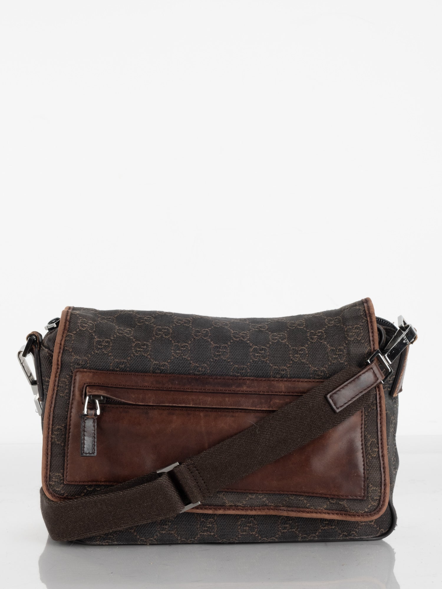 Gucci Messenger Bag – Brown GG Canvas & Leather Trim