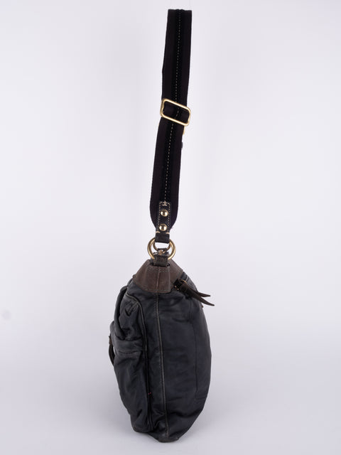 COACH Vintage Black Buckle Crossbody Bag