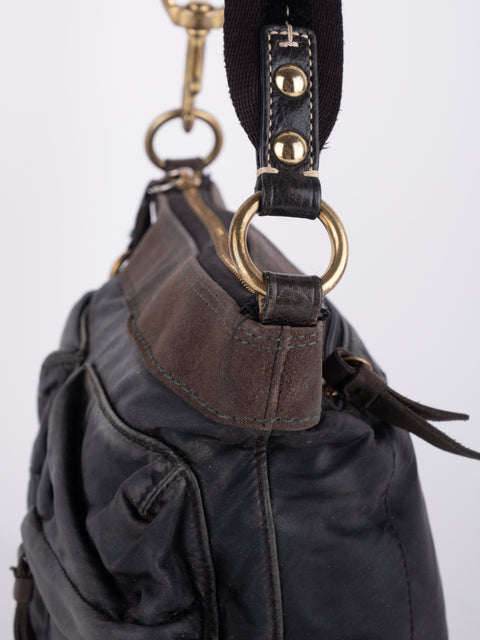 COACH Vintage Black Buckle Crossbody Bag