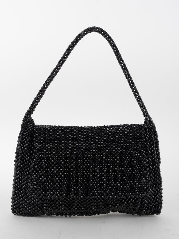 Vintage Beaded Evening Shoulder Bag Classic Draped