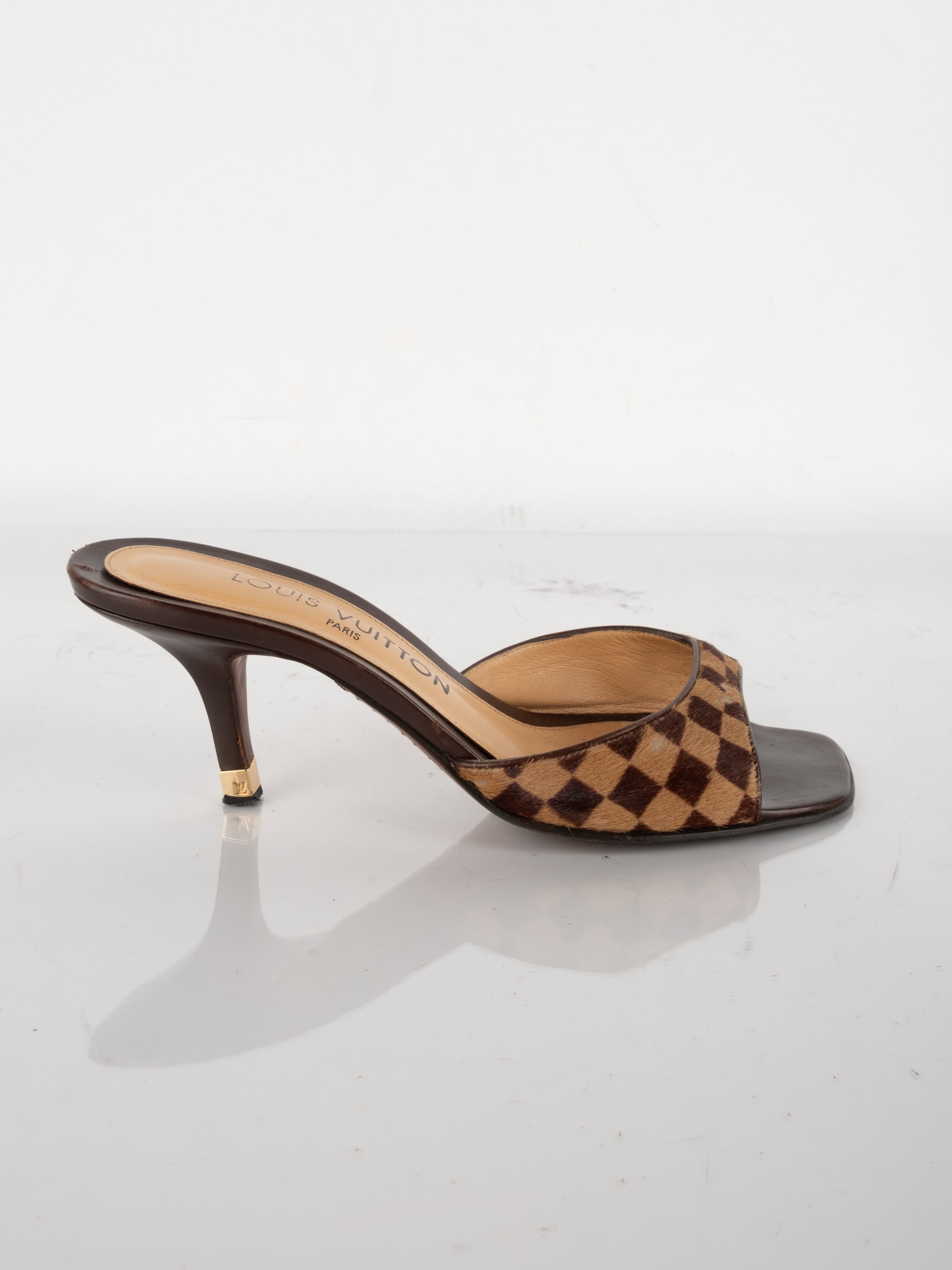 Louis Vuitton Damier Mule Heels