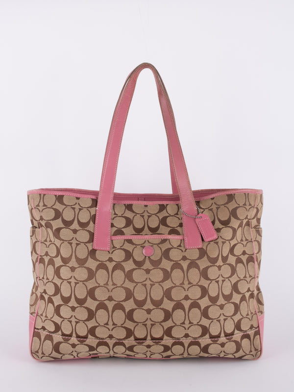 Coach Signature Pink Tote Bag