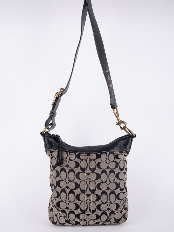 Coach Signature Shoulder Bag Black