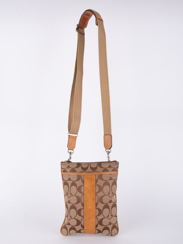 Coach Woven Leather Crossbody Bag