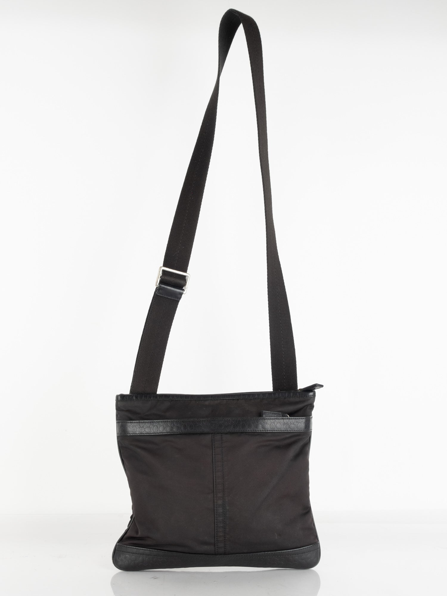 Coach Crossbody Bag – Black Nylon & Leather Trim