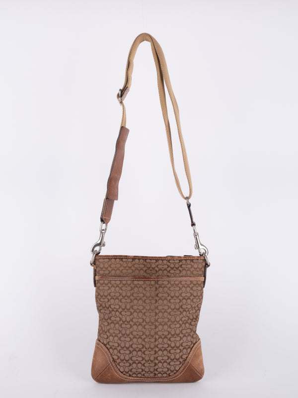 Coach Woven Leather Crossbody Bag