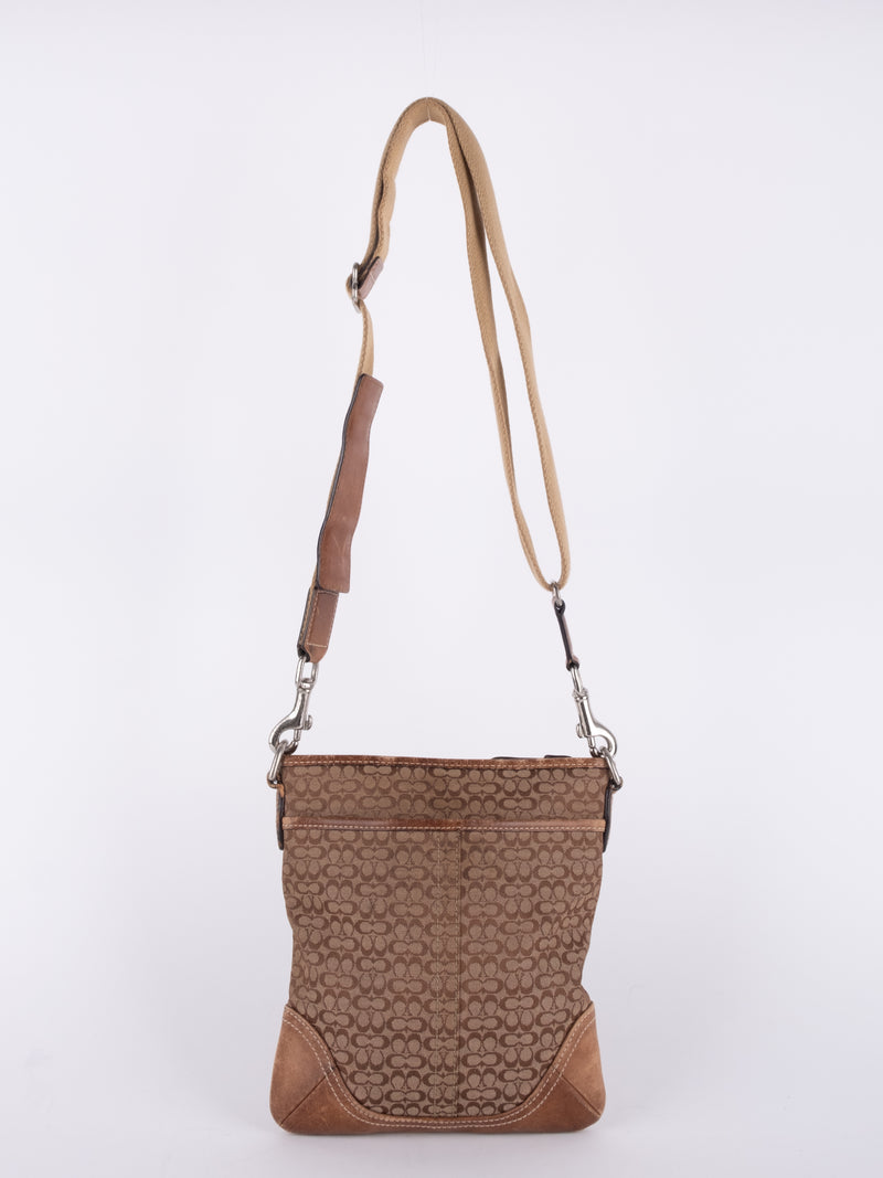 Coach Woven Leather Crossbody Bag