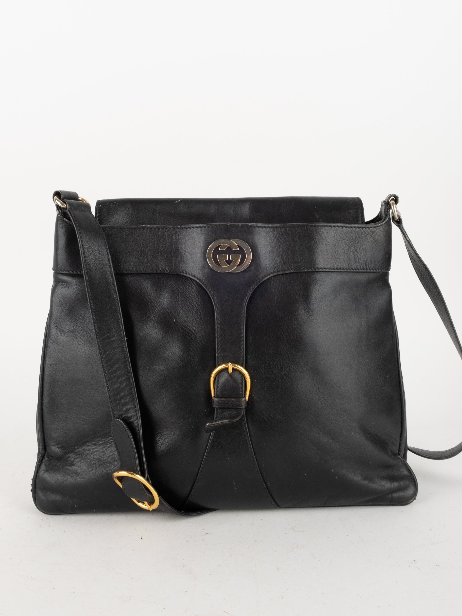 GUCCI Vintage Leather Shoulder Bag