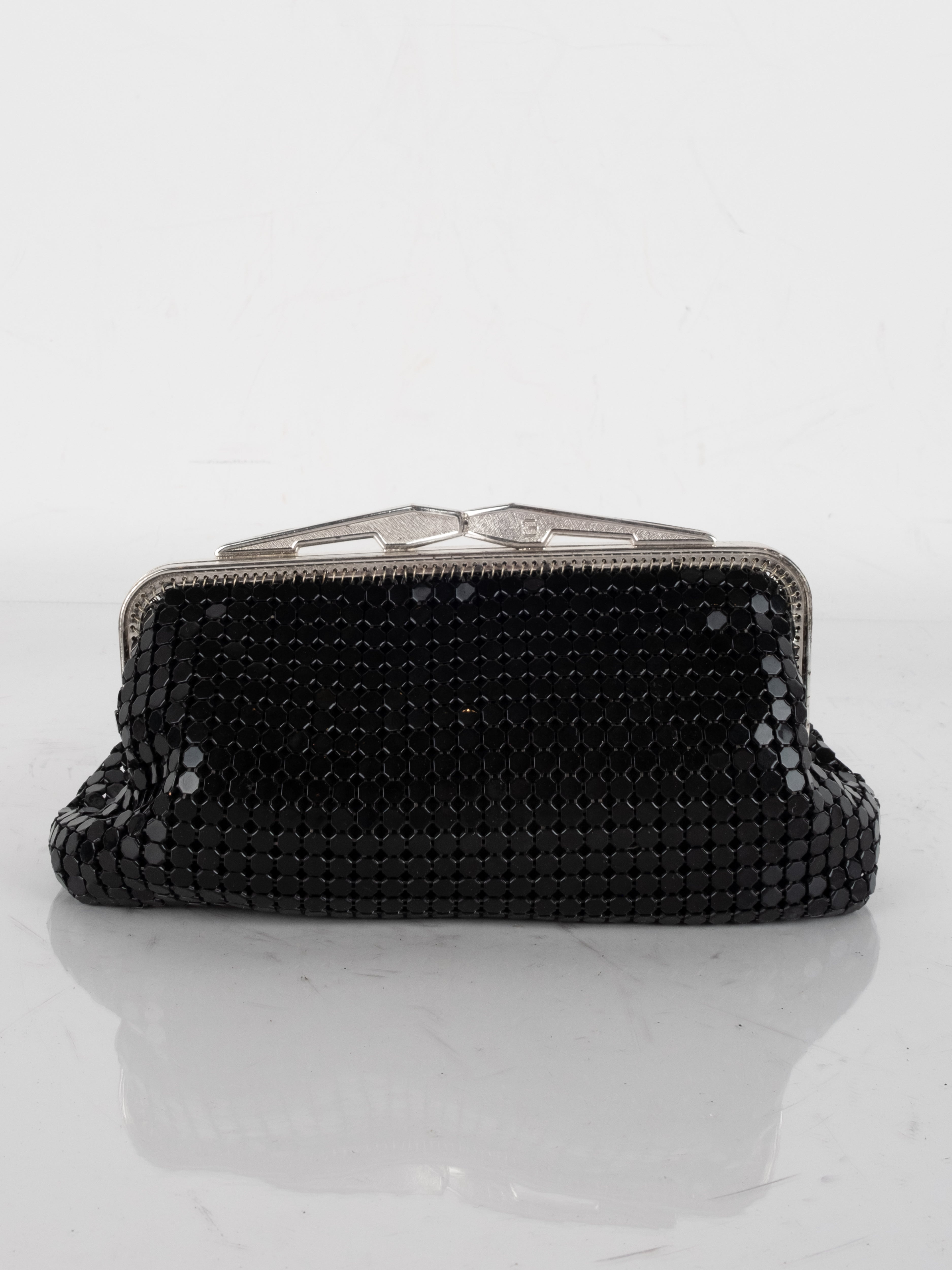 Evening Black Mesh Clutch