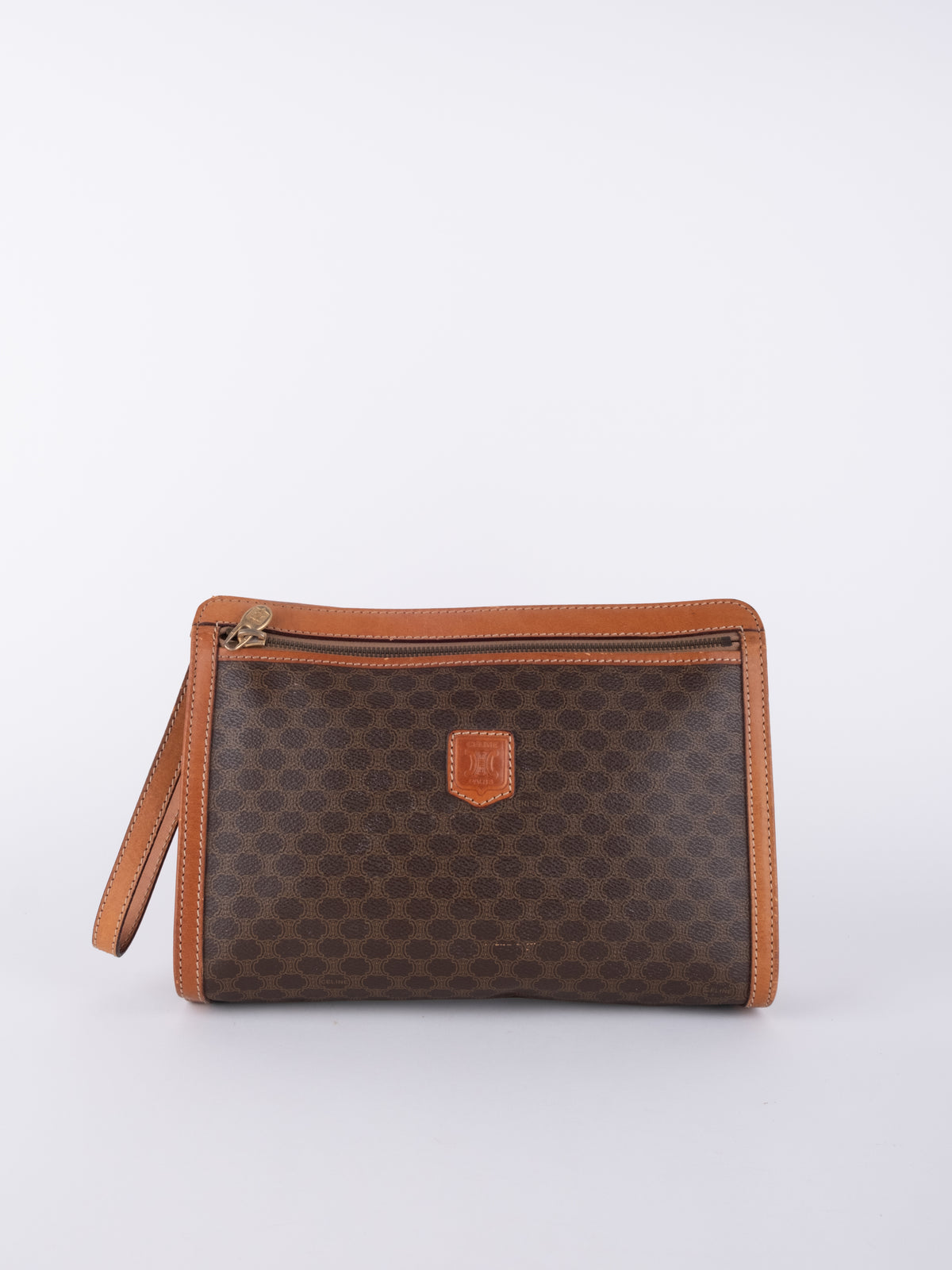 Celine Vintage Macadam Canvas Clutch