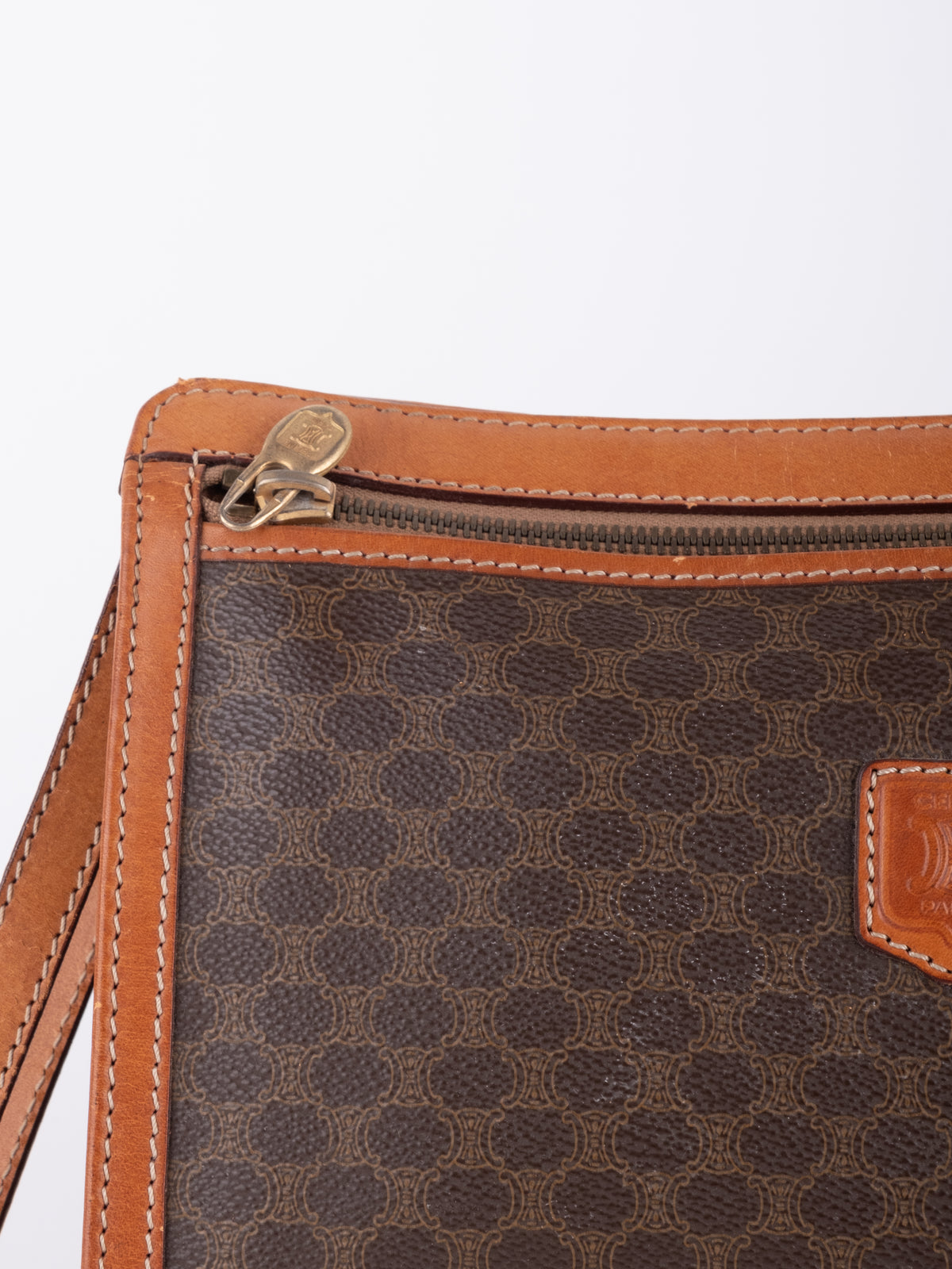 Celine Vintage Macadam Canvas Clutch