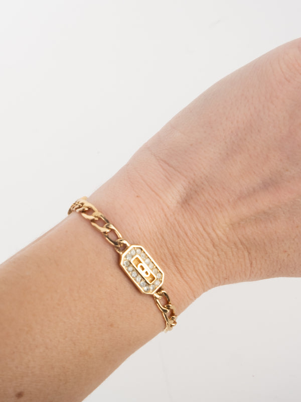 DIOR Bracelet Gold Tone Chain נדיר במיוחד - Galliano 2000׳