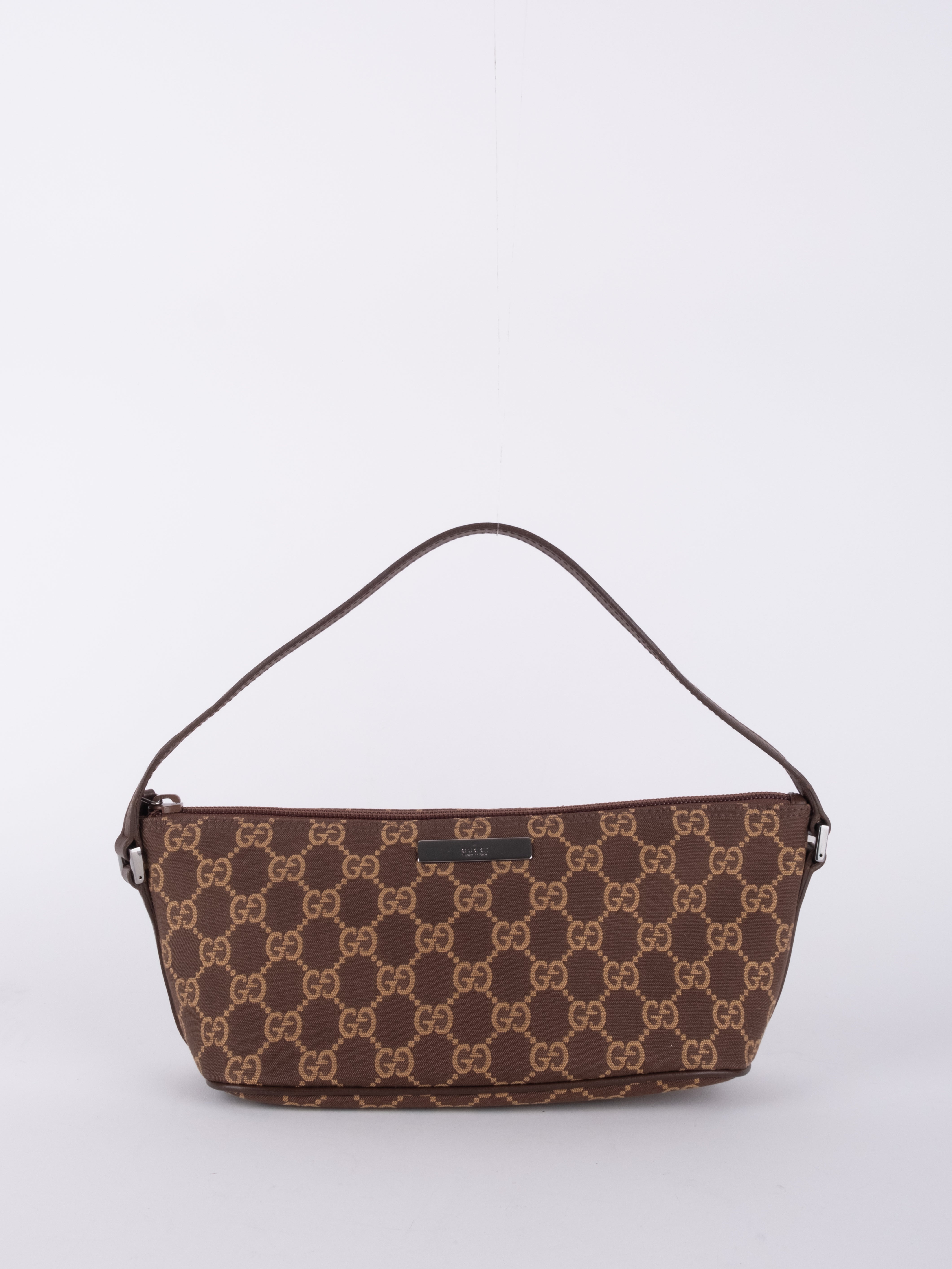 Gucci GG Canvas Banana Bag Brown צבע נדיר במיוחד