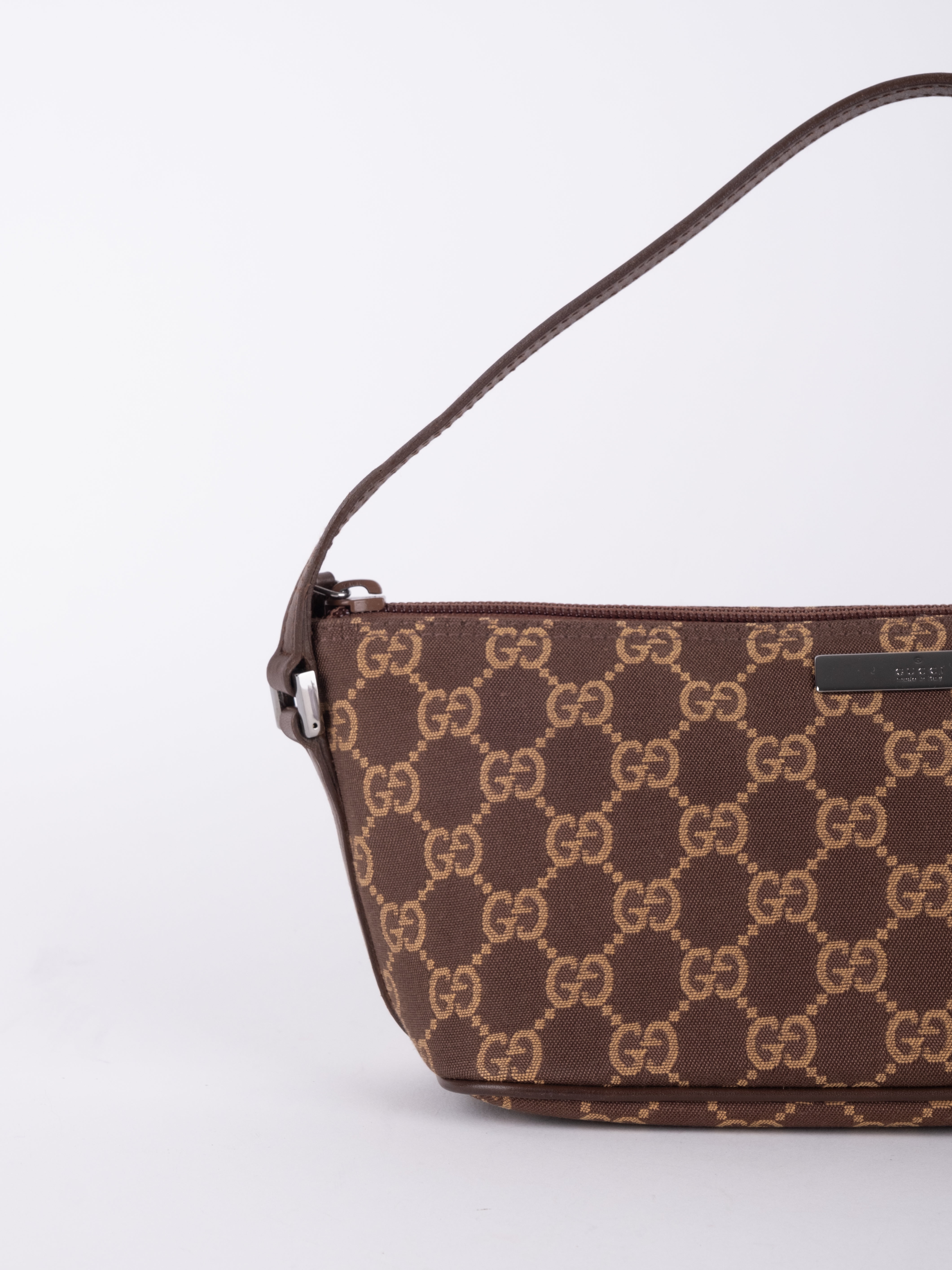 Gucci GG Canvas Banana Bag Brown צבע נדיר במיוחד