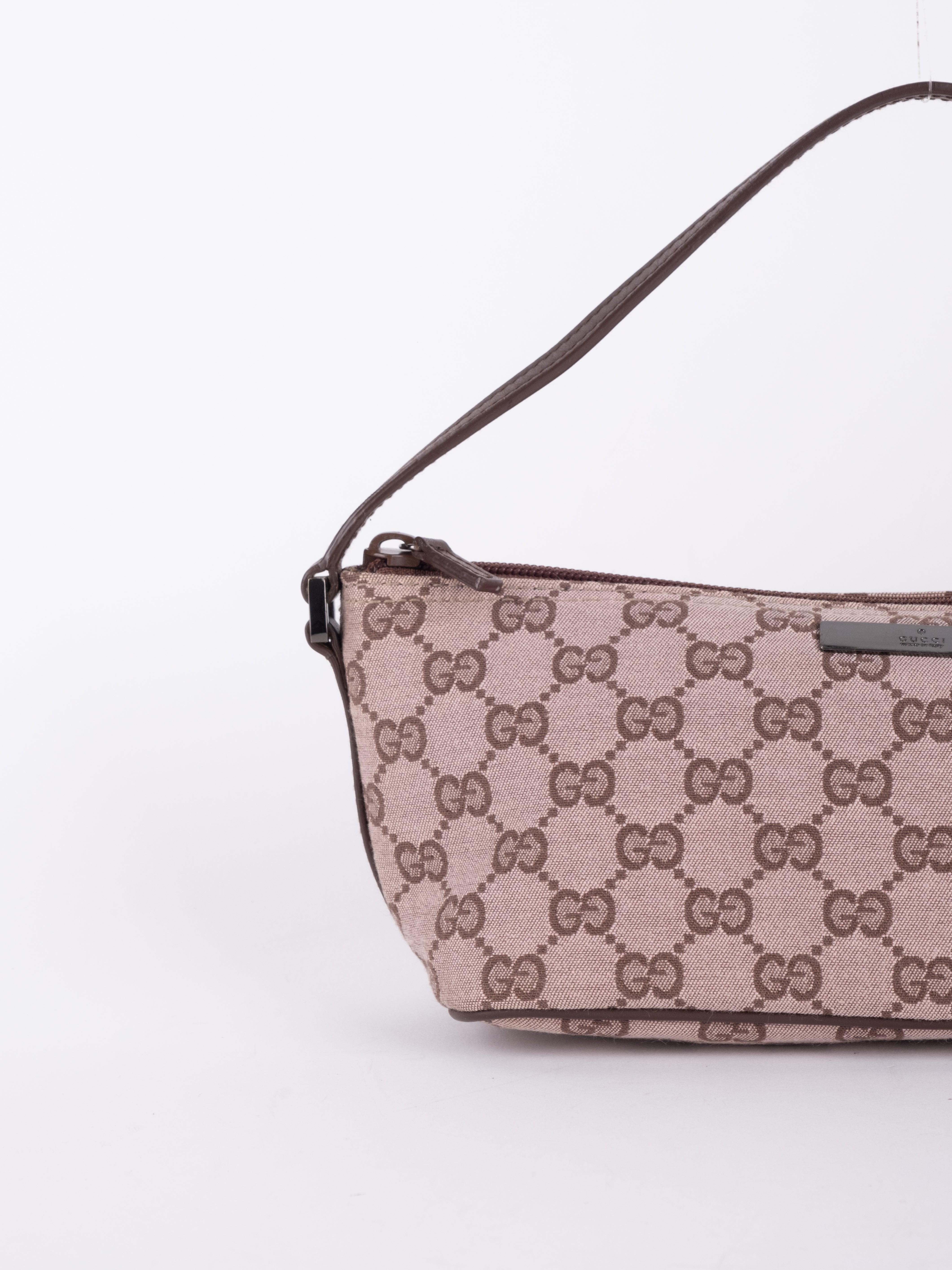 Gucci GG Canvas Banana Bag Brown