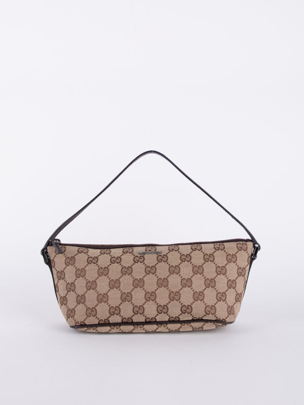 Gucci GG Canvas Banana Bag Brown