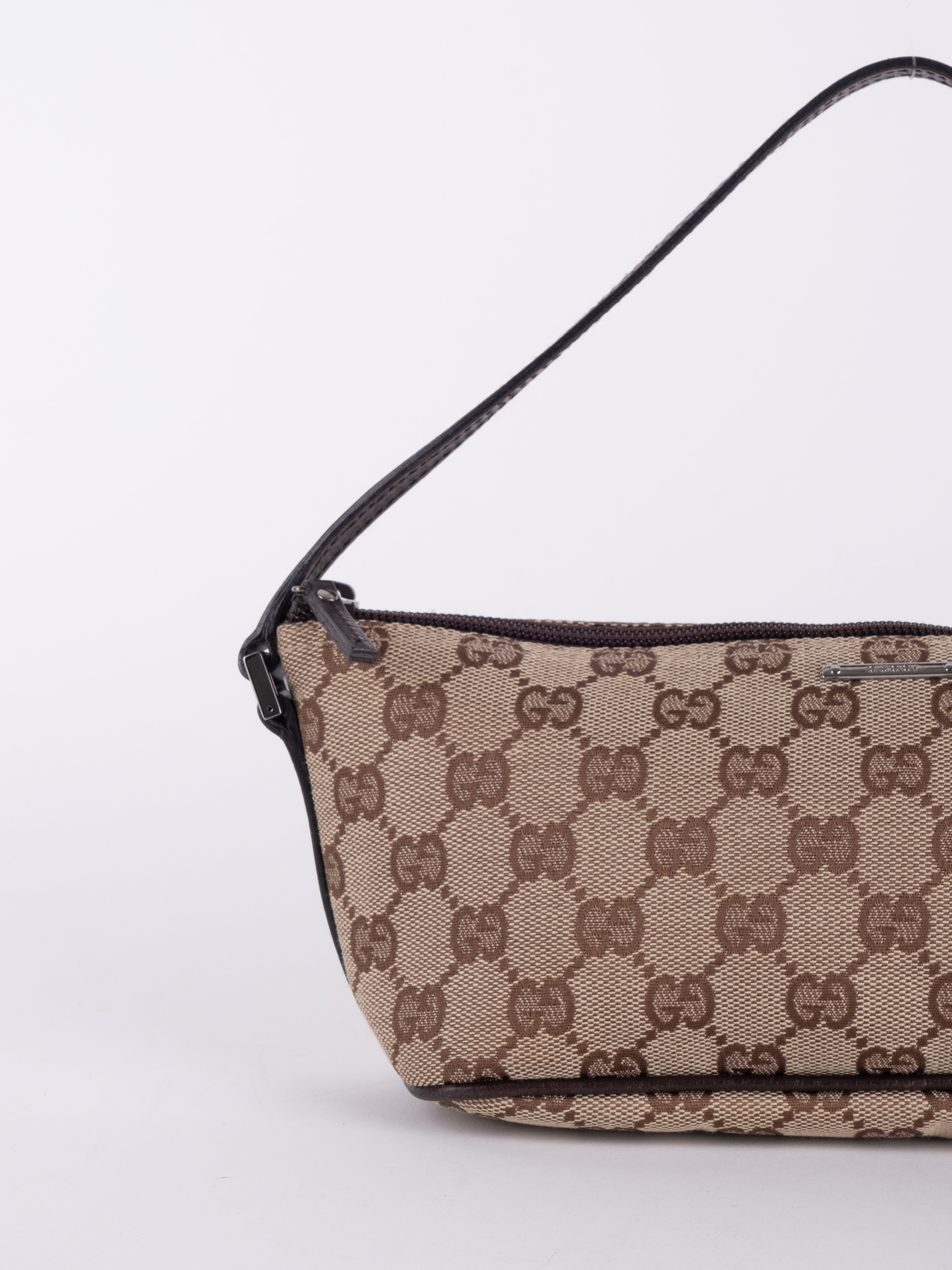 Gucci GG Canvas Banana Bag Brown