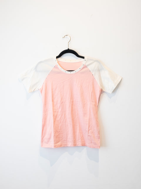 Miss Chloé Pink & White Colorblock T-Shirt