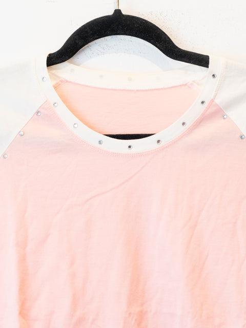 Miss Chloé Pink & White Colorblock T-Shirt