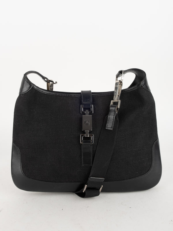 Gucci Jackie Shoulder Bag Black with Crossbody Strap