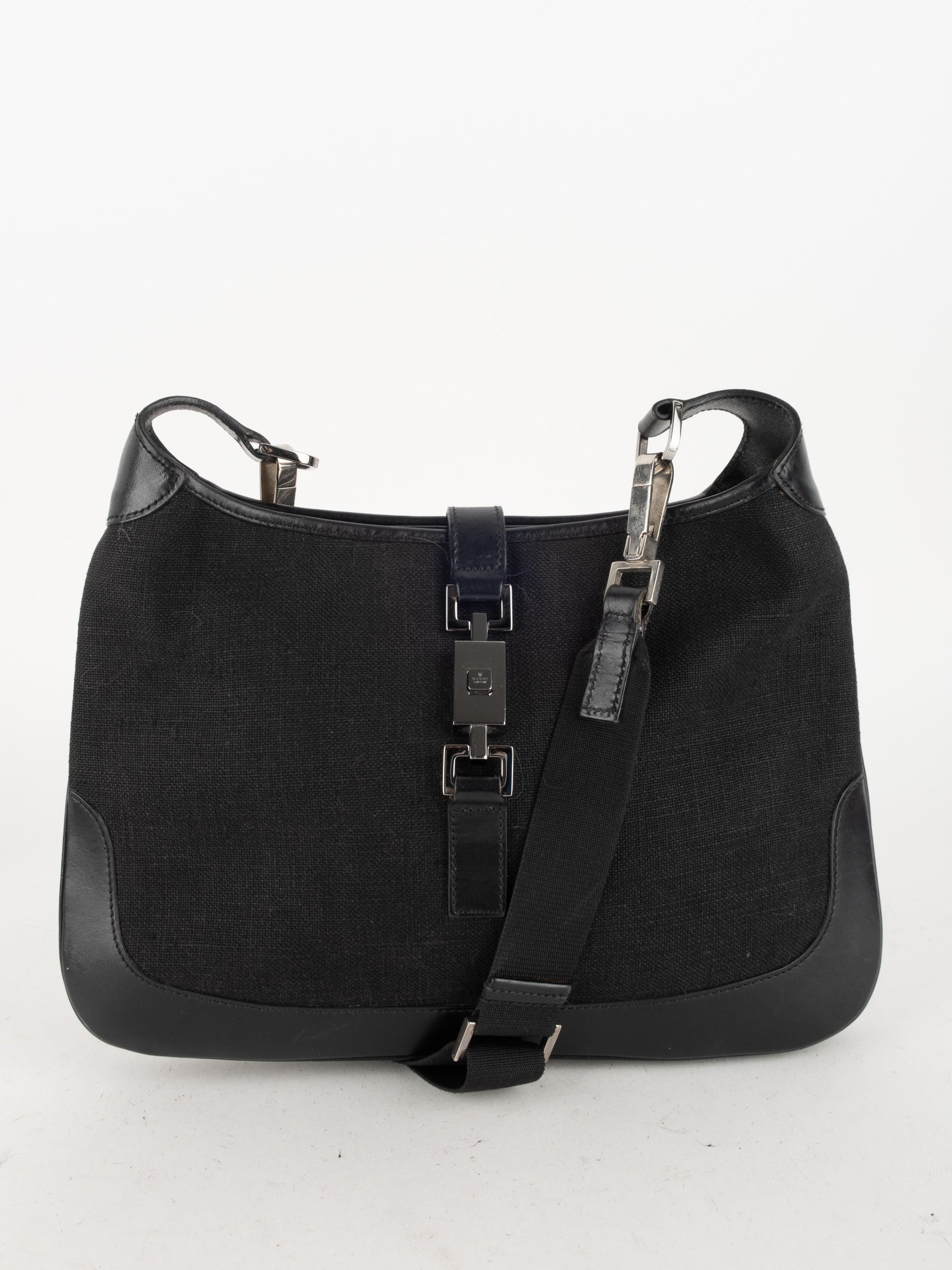Gucci Jackie Shoulder Bag Black with Crossbody Strap