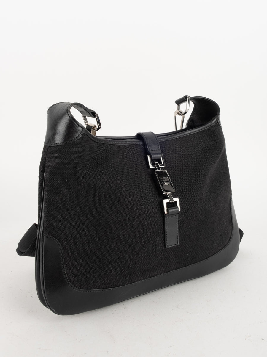 Gucci Jackie Shoulder Bag Black with Crossbody Strap