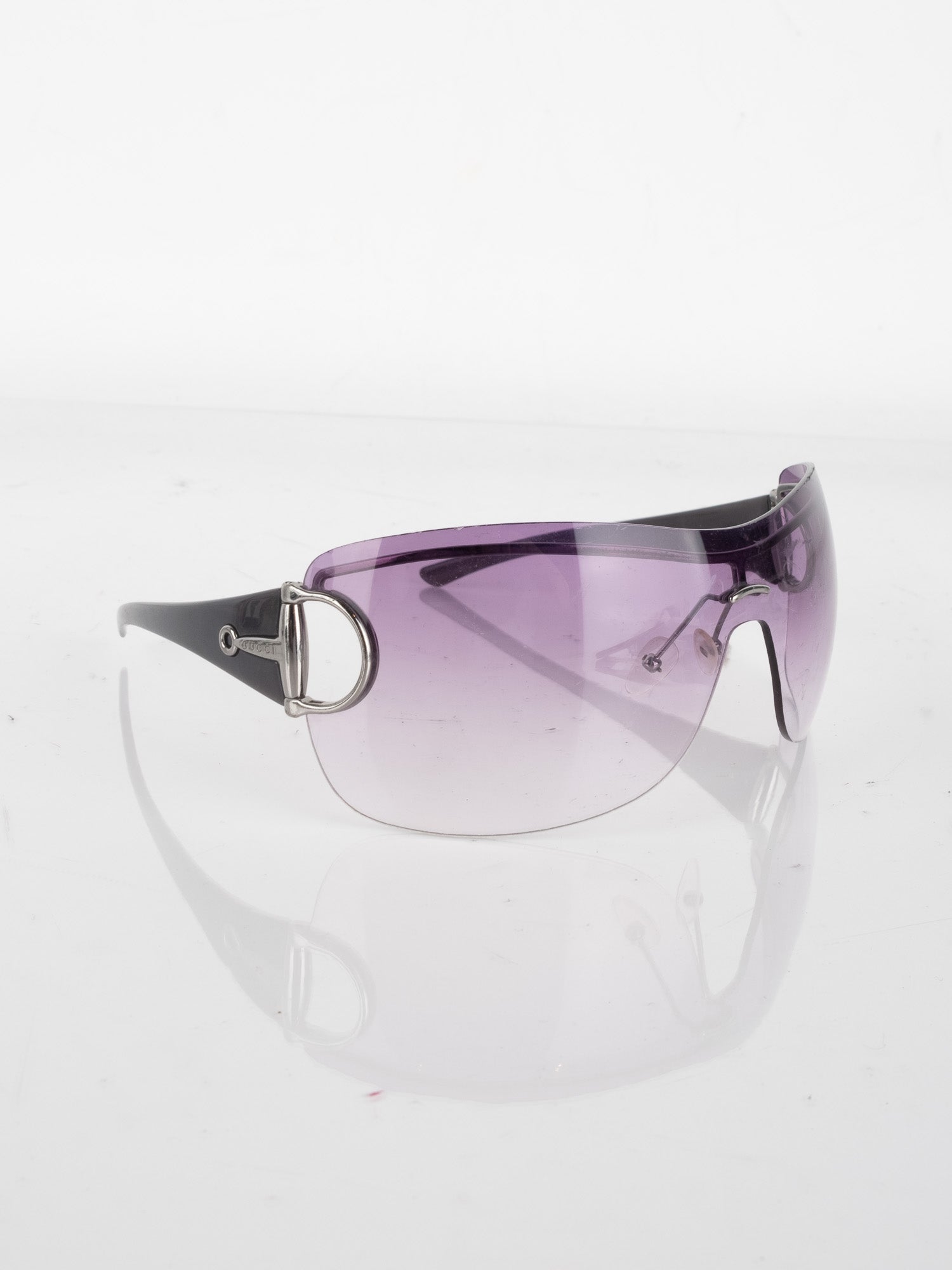 gucci Purple Shield Sunglasses