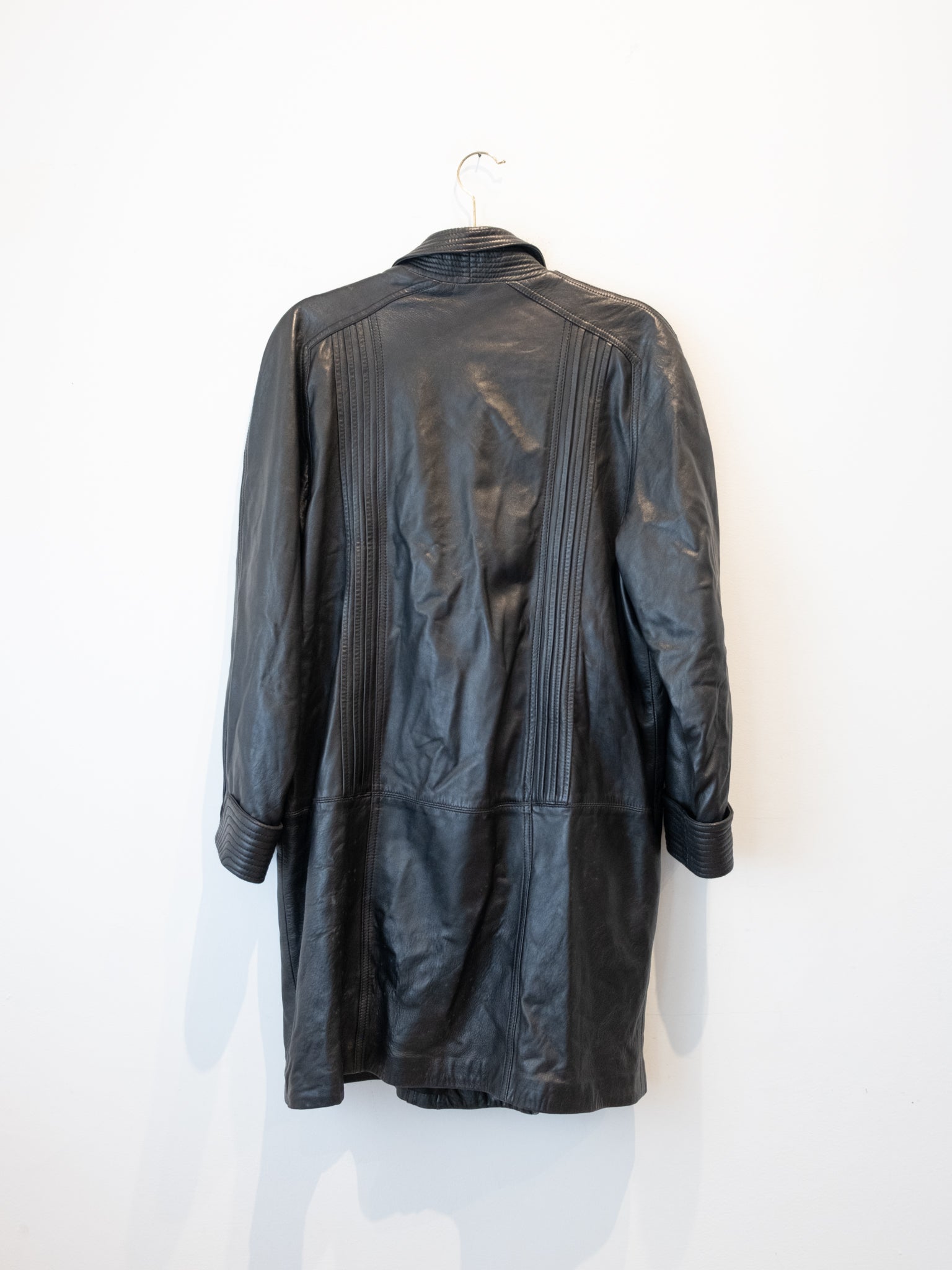 Vintage Leather Coat - מיוצר בצרפת
