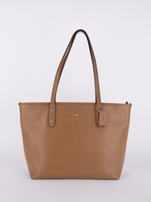 Coach Leather Tote Bag Camel