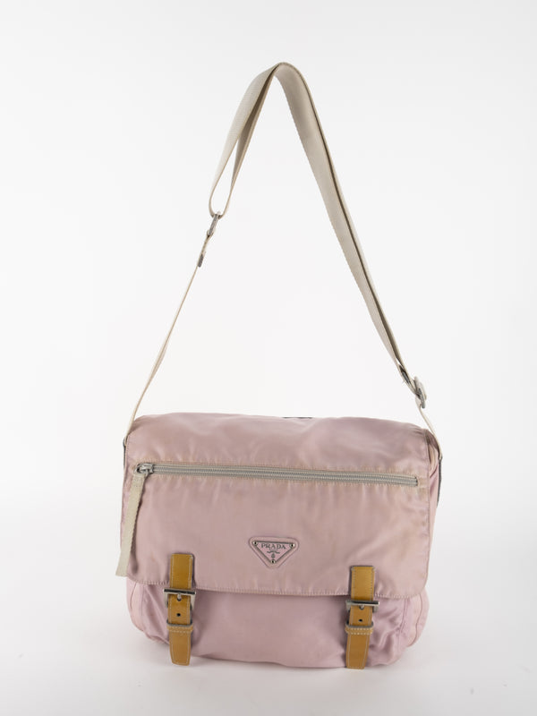 Prada Nylon Crossbody Bag Pink