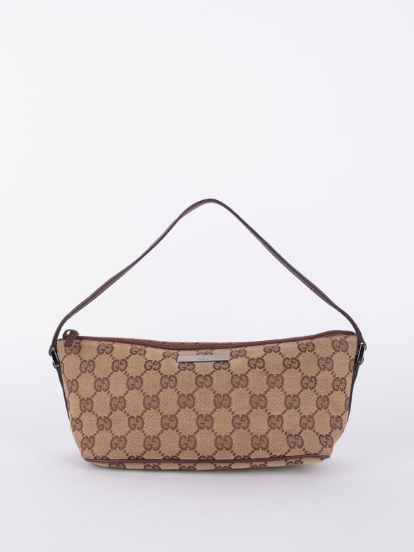 GUCCI GG Canvas Boat Shoulder Bag