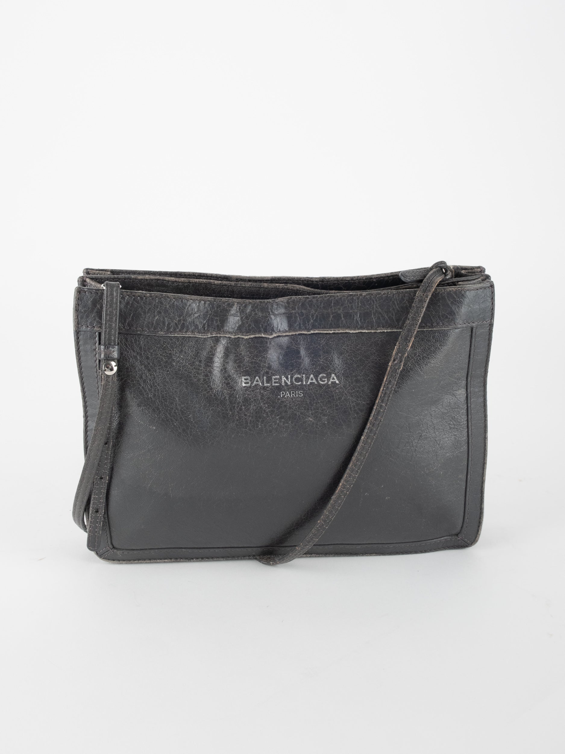 BALENCIAGA Leather Crossbody Pouch