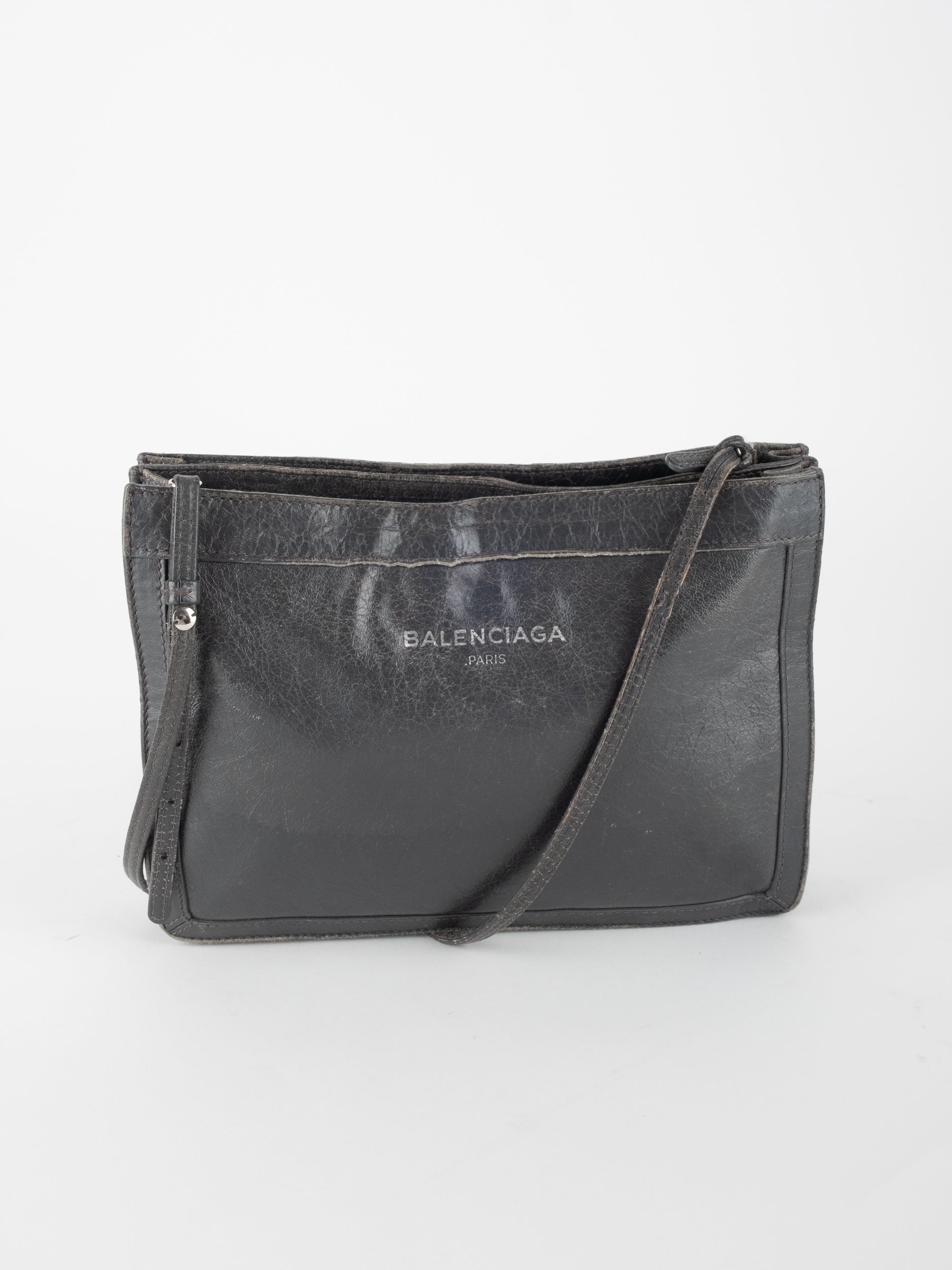 BALENCIAGA Leather Crossbody Pouch