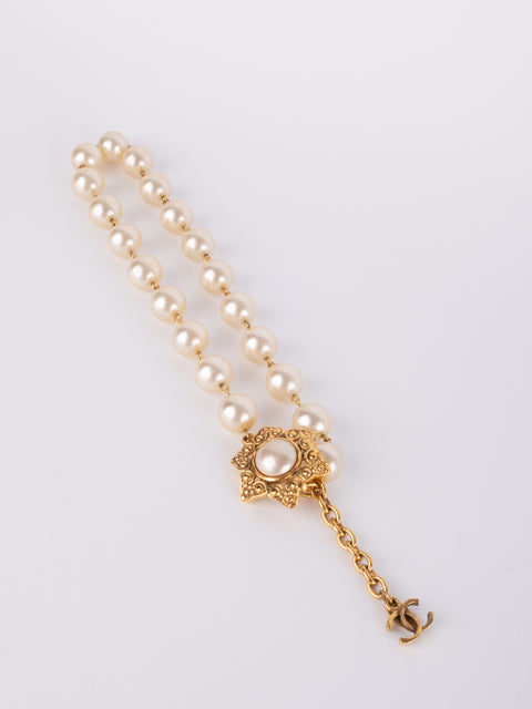 CHANEL Vintage Pearl Key Necklace by Karl Lagerfeld 1980s–1990s סופר נדיר להשגה