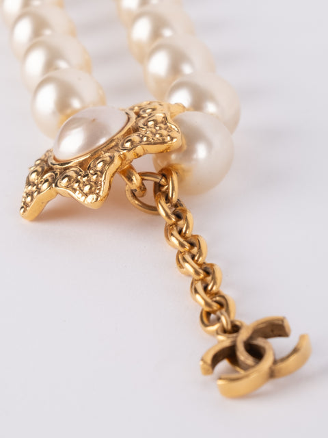 CHANEL Vintage Pearl Key Necklace by Karl Lagerfeld 1980s–1990s סופר נדיר להשגה