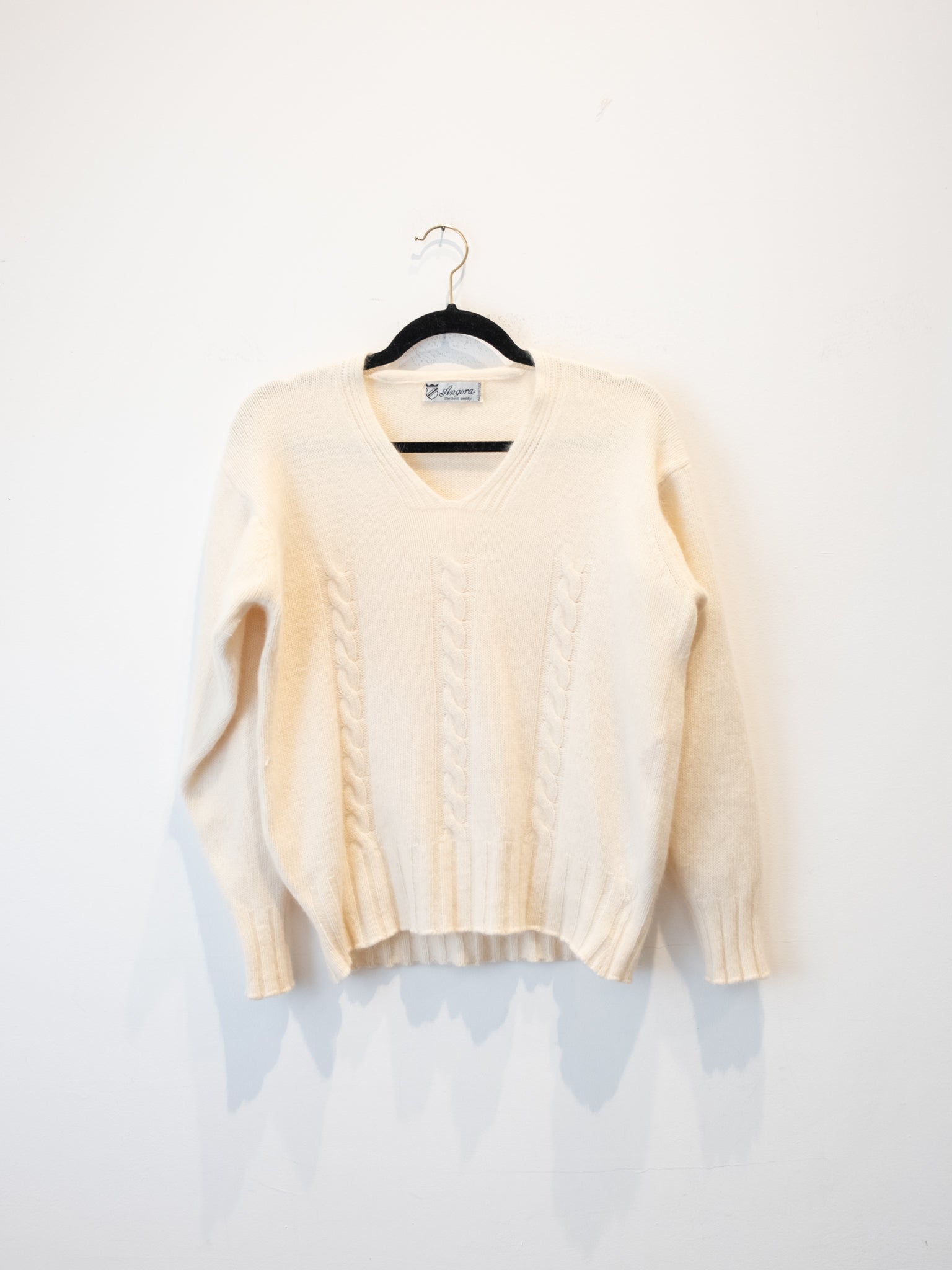 Vintage Cream Cable Knit Sweater