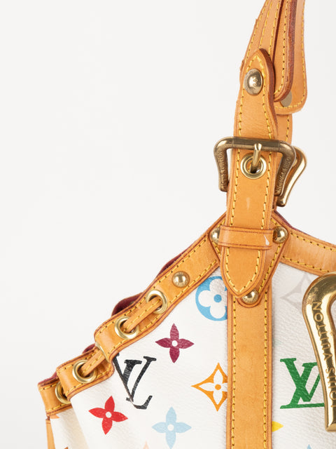 LOUIS VUITTON x Takashi Murakami Multicolor Theda Bag White Extremely Rare