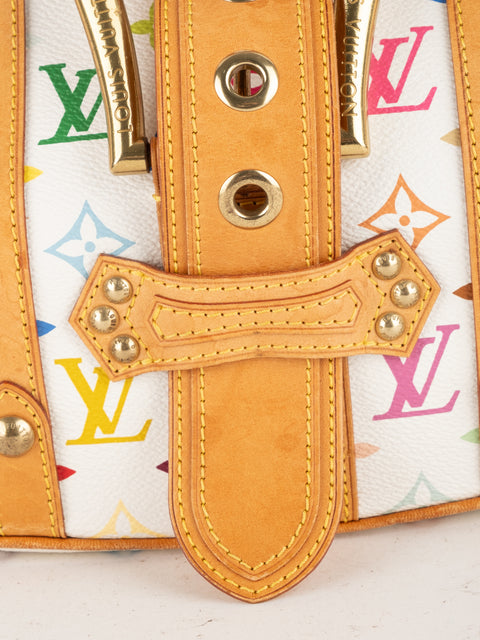 LOUIS VUITTON x Takashi Murakami Multicolor Theda Bag White Extremely Rare