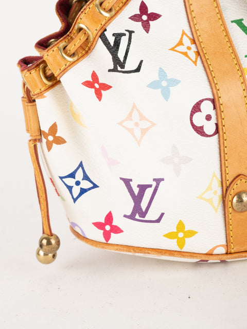 LOUIS VUITTON x Takashi Murakami Multicolor Theda Bag White Extremely Rare