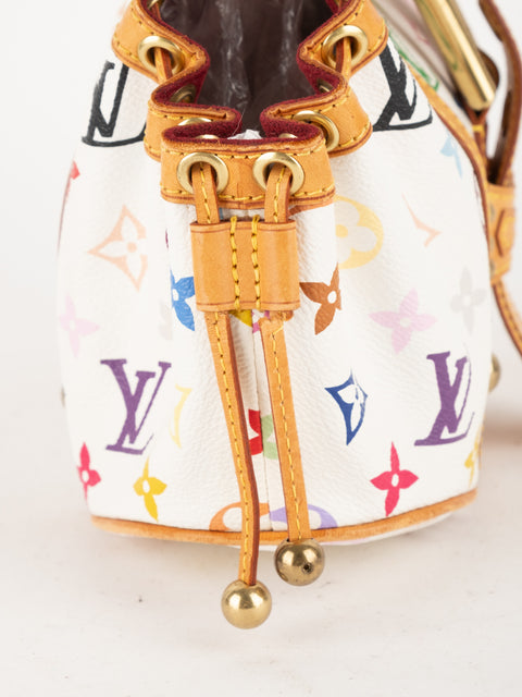 LOUIS VUITTON x Takashi Murakami Multicolor Theda Bag White Extremely Rare