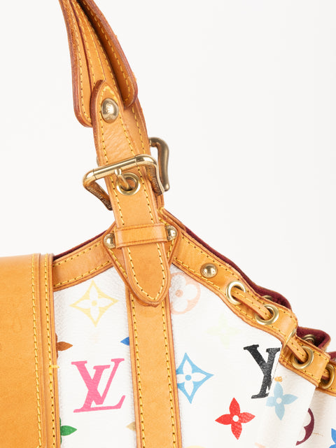 LOUIS VUITTON x Takashi Murakami Multicolor Theda Bag White Extremely Rare
