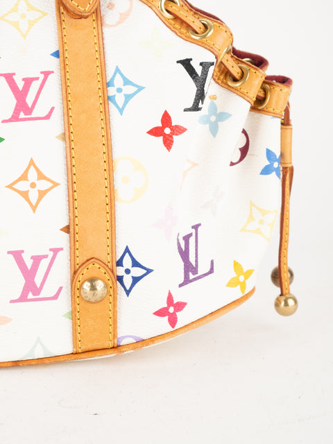 LOUIS VUITTON x Takashi Murakami Multicolor Theda Bag White Extremely Rare