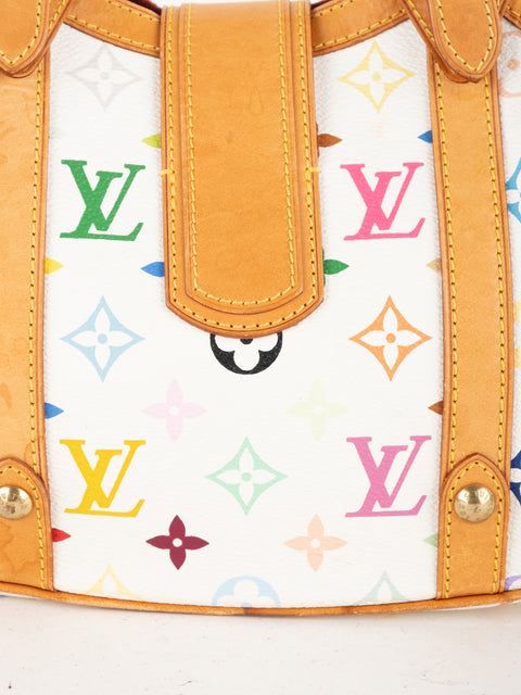 LOUIS VUITTON x Takashi Murakami Multicolor Theda Bag White Extremely Rare