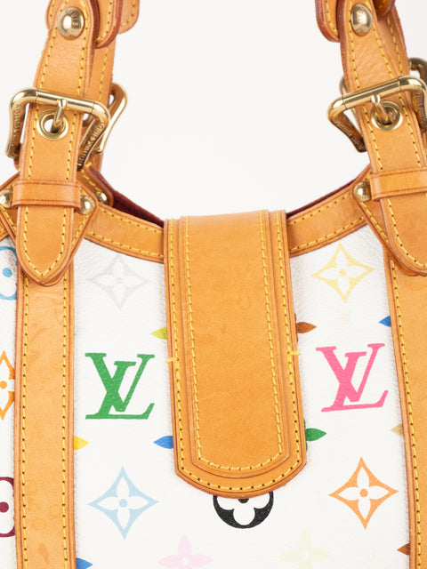 LOUIS VUITTON x Takashi Murakami Multicolor Theda Bag White Extremely Rare