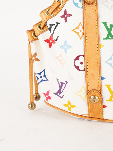LOUIS VUITTON x Takashi Murakami Multicolor Theda Bag White Extremely Rare