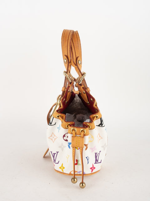 LOUIS VUITTON x Takashi Murakami Multicolor Theda Bag White Extremely Rare