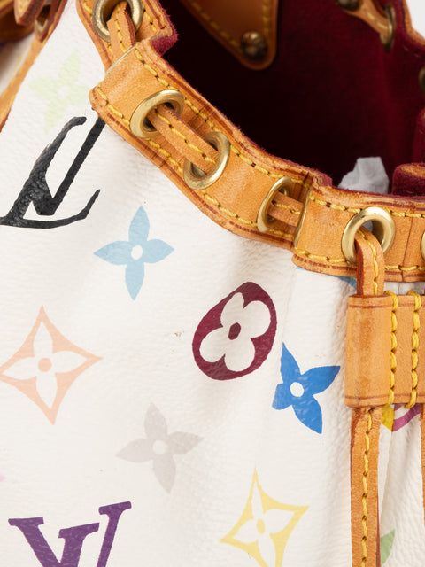 LOUIS VUITTON x Takashi Murakami Multicolor Theda Bag White Extremely Rare