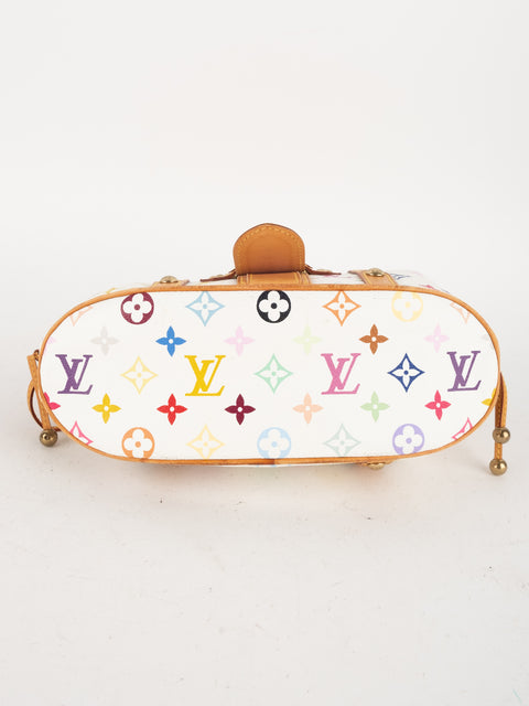 LOUIS VUITTON x Takashi Murakami Multicolor Theda Bag White Extremely Rare
