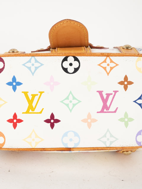 LOUIS VUITTON x Takashi Murakami Multicolor Theda Bag White Extremely Rare
