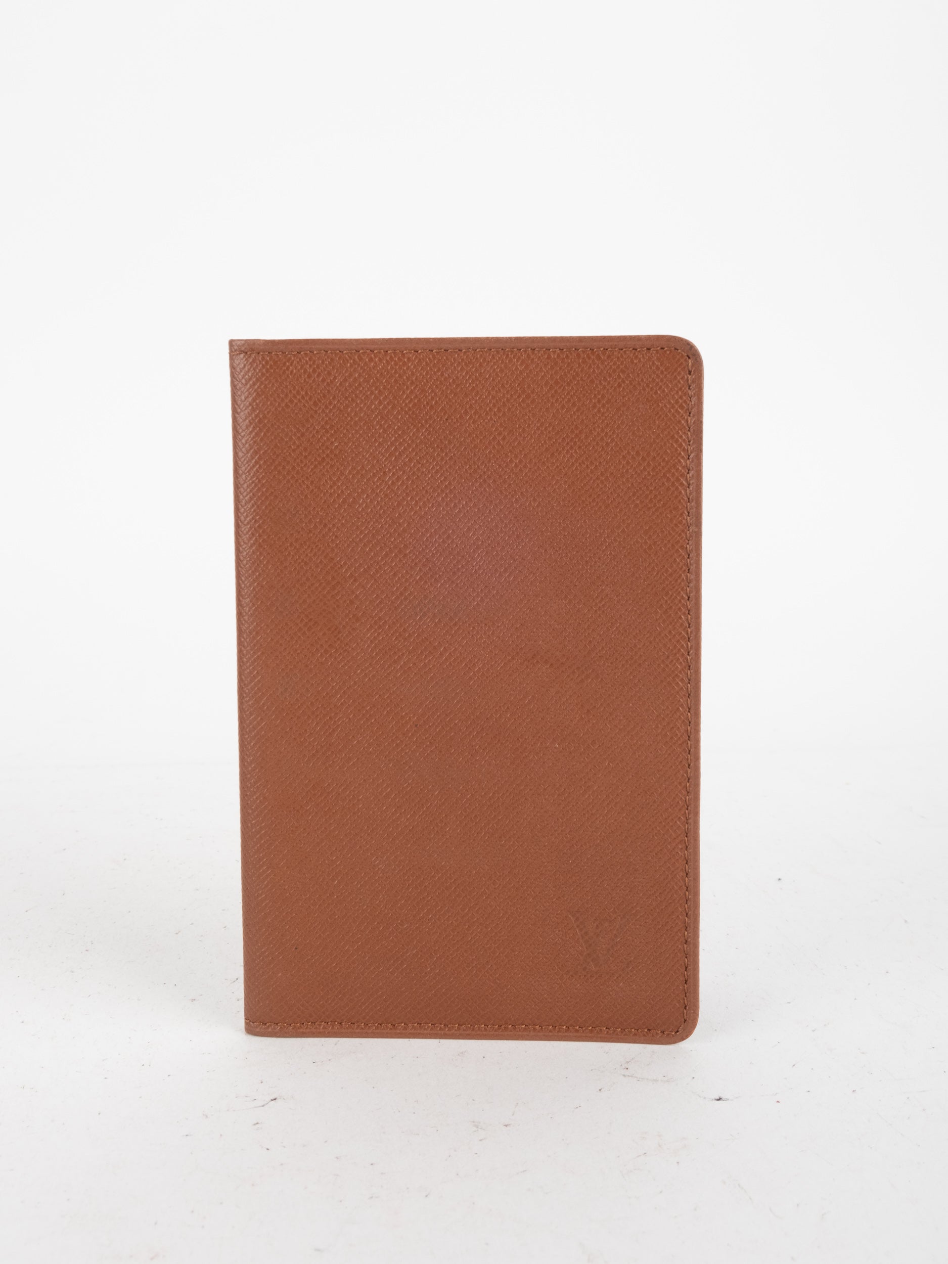 LOUIS VUITTON Leather Passport Holder Brown